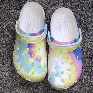 Tie dye Crocs